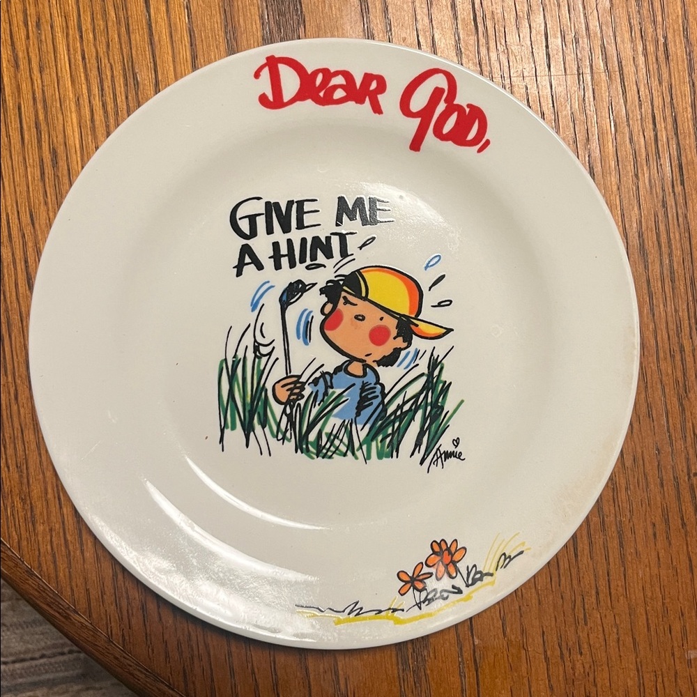 Royal Norfolk Collector Plate "Dear God, Give Me a hint” 8 Inch Lunch Dish